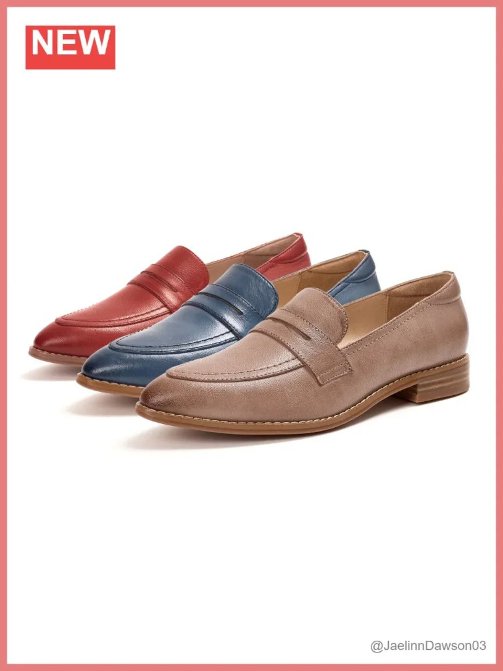 Women's Sheepskin Leather Pointed Toe Penny Loafers Slip On Office Flats